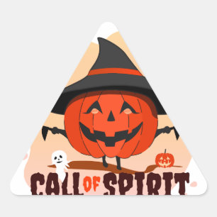 Halloween Call of Spirit Triangle Sticker