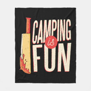 Halloween Camping  Fleece Blanket