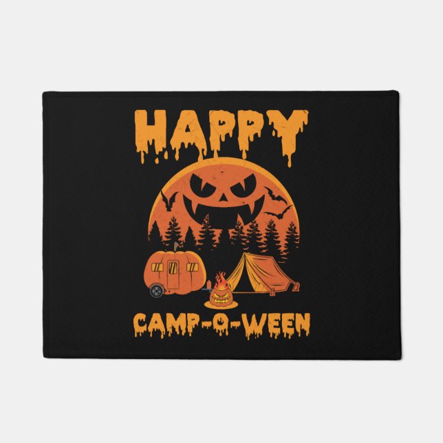 Halloween Camping - Happy Camp O Ween Doormat (Front)