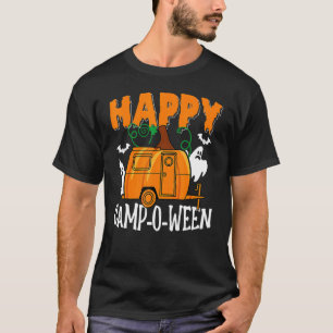 Halloween Camping Happy Campoween Pun Ghost Camper T-Shirt