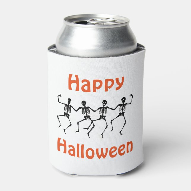 Halloween Can Cooler/Dancing Skeletons Can Cooler (Can Front)