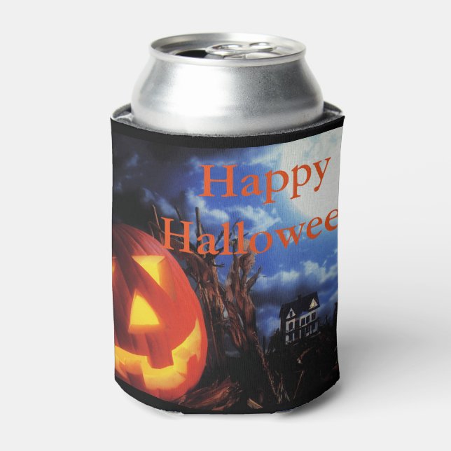 Halloween Can Cooler/Haunted Scene Cooler (Can Front)