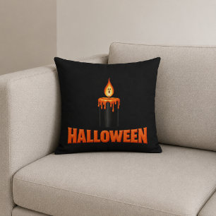 Halloween Candle Flame Cushion