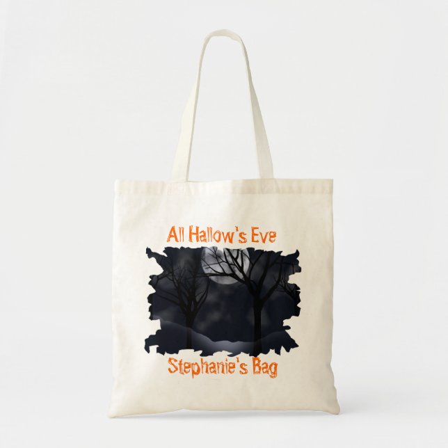 Halloween Candy Bag, Customisable Tote Bag (Front)
