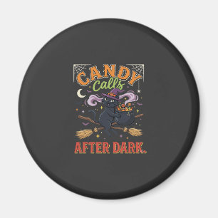 Halloween Candy Calls After Dark Magnet