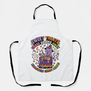 Halloween Candy Cauldron Spooky Treats Apron