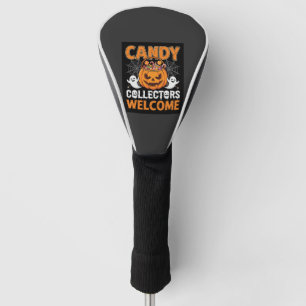 Halloween Candy Collectors Welcome Pumpkin Vector Golf Head Cover