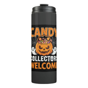 Halloween Candy Collectors Welcome Pumpkin Vector  Thermal Tumbler
