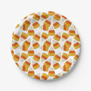 Halloween Candy Corn 7" Paper Plate