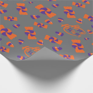 Halloween Candy Corn and Sweet Grey Wrapping Paper