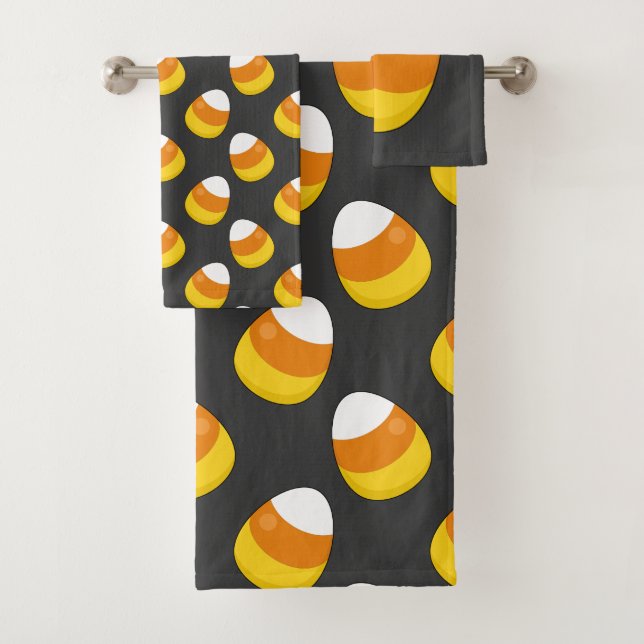 Halloween Candy Corn Bath Towel Set (Insitu)