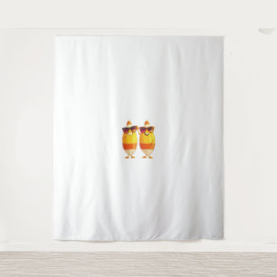 Halloween Candy Corn Crew Tapestry