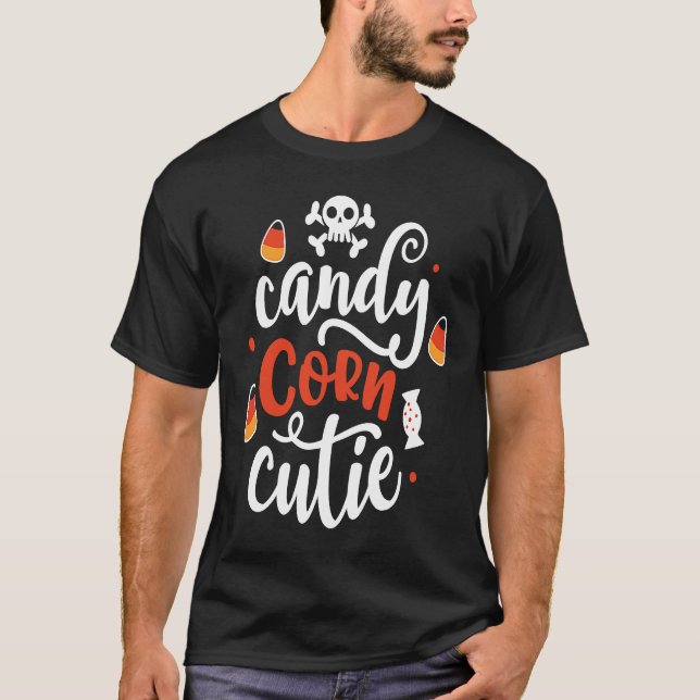 Halloween candy corn cutie for kids T-Shirt (Front)