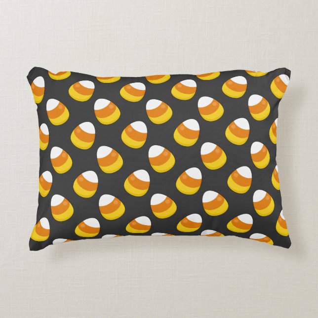 Halloween Candy Corn Decorative Cushion (Front)