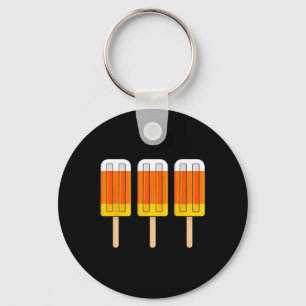 Halloween Candy Corn Fun Ice Cream Popsicles  Key Ring