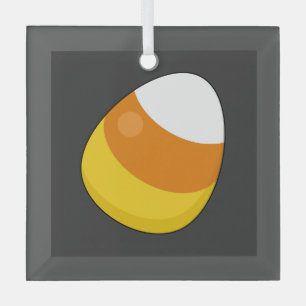 Halloween Candy Corn Glass Tree Decoration