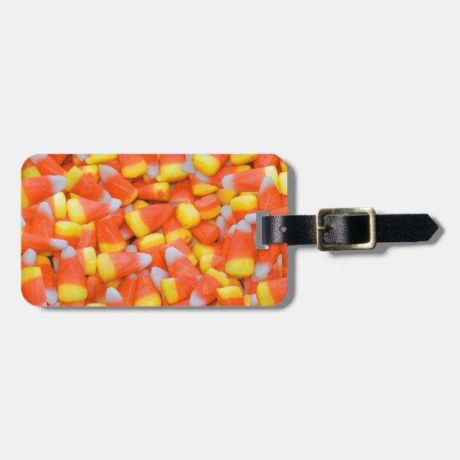 halloween candy corn luggage tag (Front Horizontal)