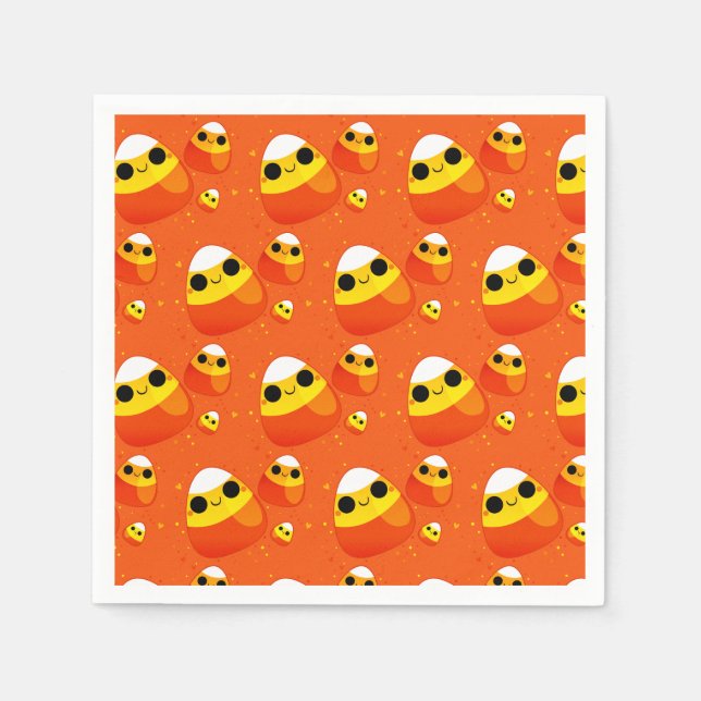 Halloween Candy Corn Paper Napkins (Front)