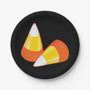 Halloween Candy Corn Paper Plate