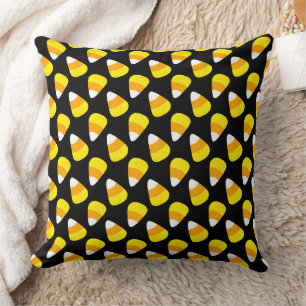 Halloween Candy Corn Pattern Cushion