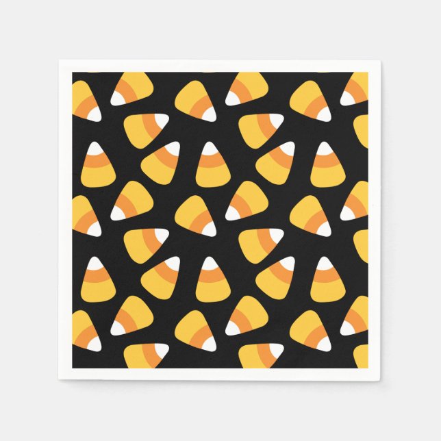 Halloween Candy Corn Pattern Paper Napkins (Front)