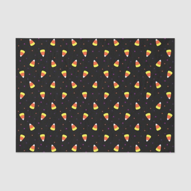 Halloween Candy Corn Pattern Tissue Paper (Front)