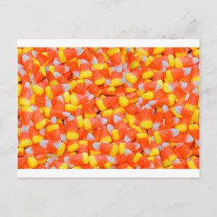 halloween candy corn postcard