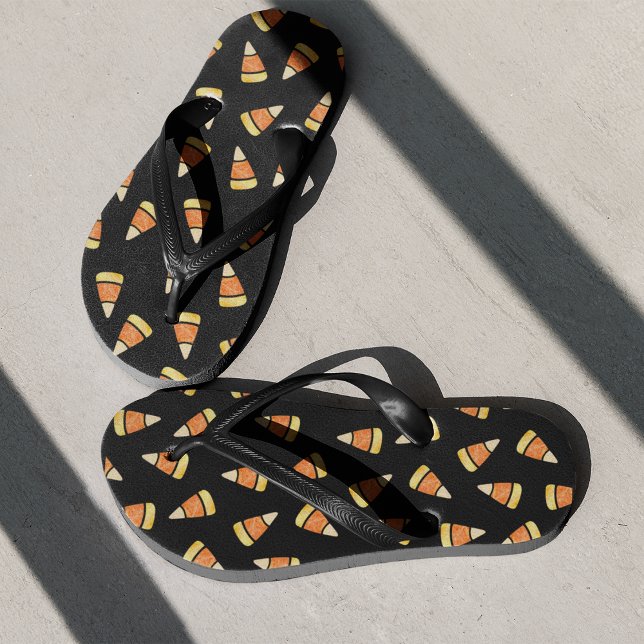 Halloween Candy Corn Print Jandals (Creator Uploaded)