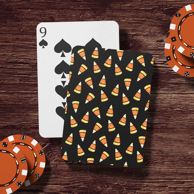 Halloween Candy Corn Print Playing Cards (Creator Uploaded)