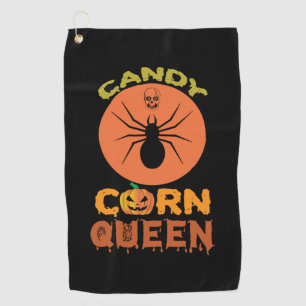 Halloween Candy Corn Queen Birthday Golf Towel
