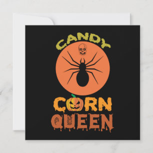 Halloween Candy Corn Queen Birthday Holiday Card