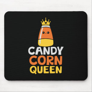 Halloween Candy Corn Queen Crown Cute Birthday Mouse Pad