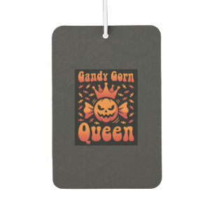 Halloween Candy Corn Queen Retro Vector Design Car Air Freshener