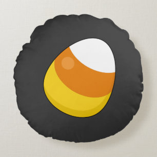 Halloween Candy Corn Round Cushion