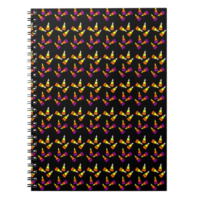 Halloween Candy Corn Spiral Notebook (Front)