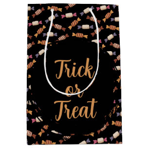 Halloween candy design pattern medium gift bag