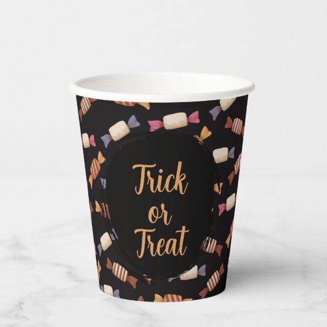 Halloween candy design pattern paper cups (Front)