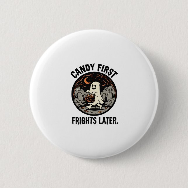 Halloween Candy Frights Night 6 Cm Round Badge (Front)