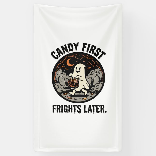 Halloween Candy Frights Night Banner (Vertical)