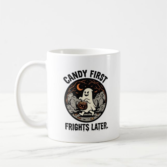 Halloween Candy Frights Night Coffee Mug (Left)