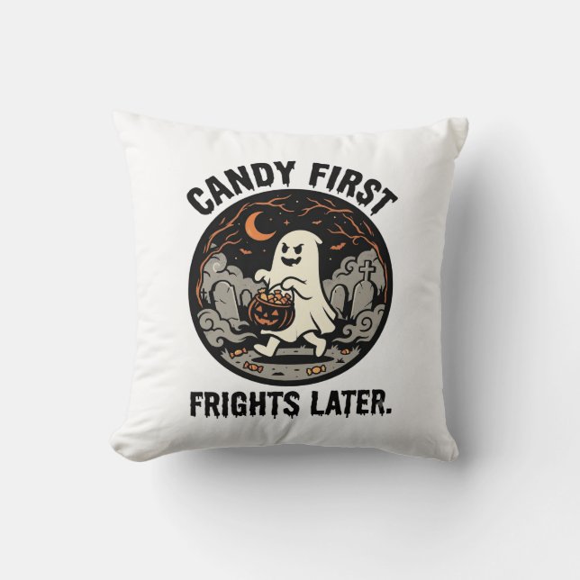 Halloween Candy Frights Night Cushion (Front)