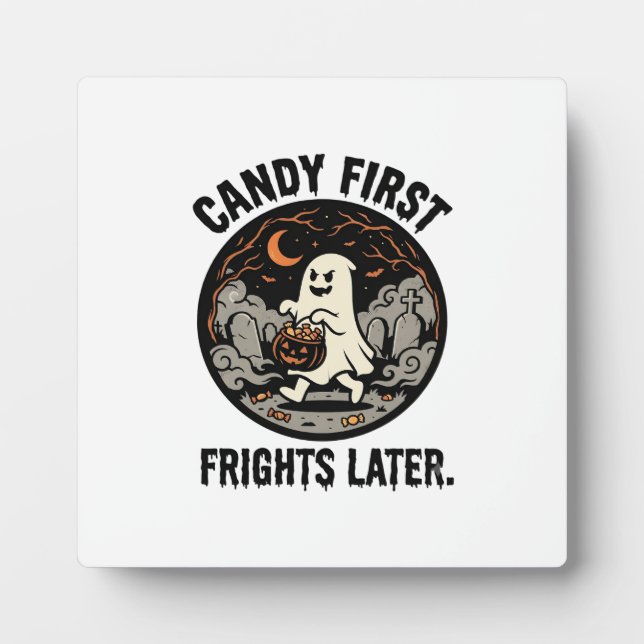 Halloween Candy Frights Night Plaque (Front)