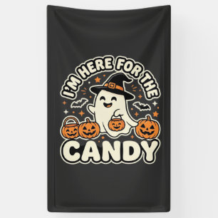 Halloween Candy Ghost Pumpkin Design Banner