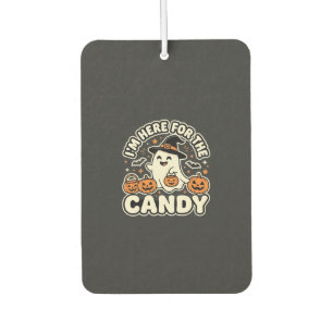 Halloween Candy Ghost Pumpkin Design Car Air Freshener