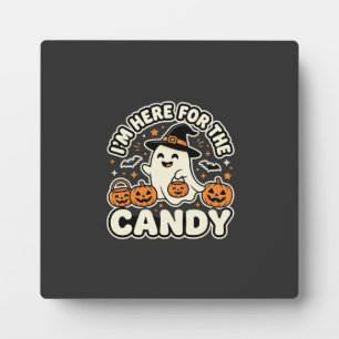 Halloween Candy Ghost Pumpkin Design Plaque