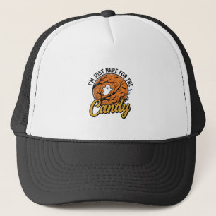 Halloween Candy Ghost Vintage Vector Design_1 Trucker Hat