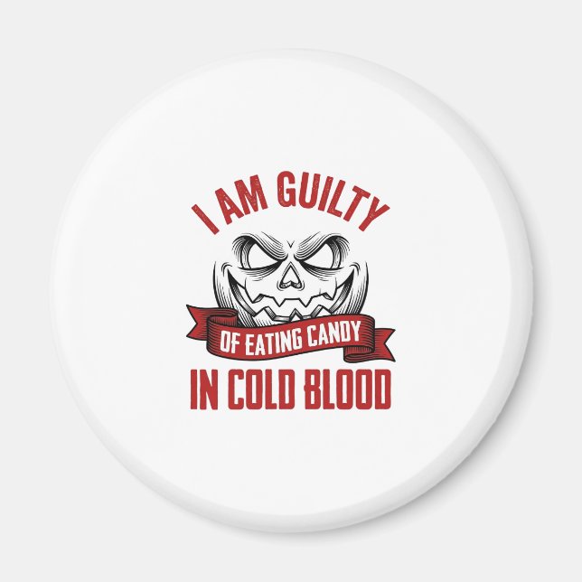 Halloween Candy Guilty Vintage Pumpkin Design_1 Magnet (Front)
