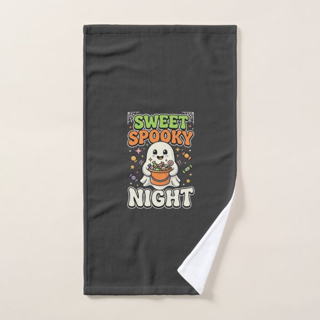 Halloween Candy Haunt Night Hand Towel (Hand Towel)