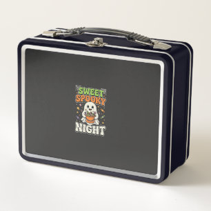 Halloween Candy Haunt Night Metal Lunch Box