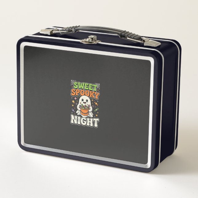 Halloween Candy Haunt Night Metal Lunch Box (Front)